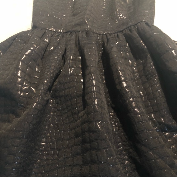 ** SOLD! ** AQUA BLACK STRAPLESS DRESS XS - Picture 5 of 6